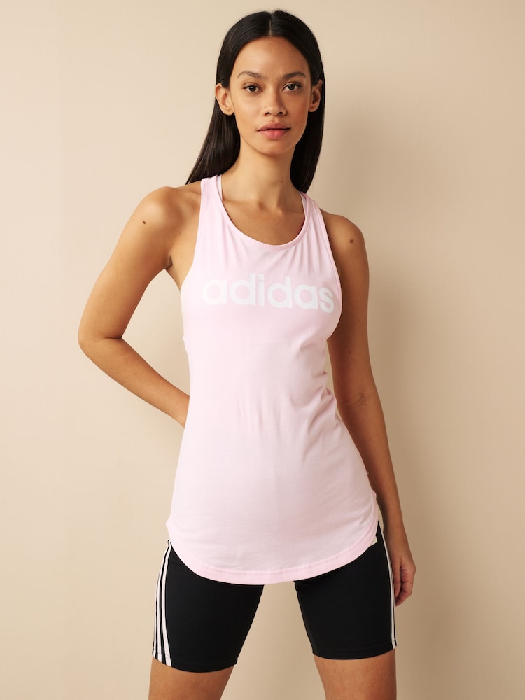 adidas Pink Sportswear Essentials Loose Logo Tank Top - Image 1 of 5