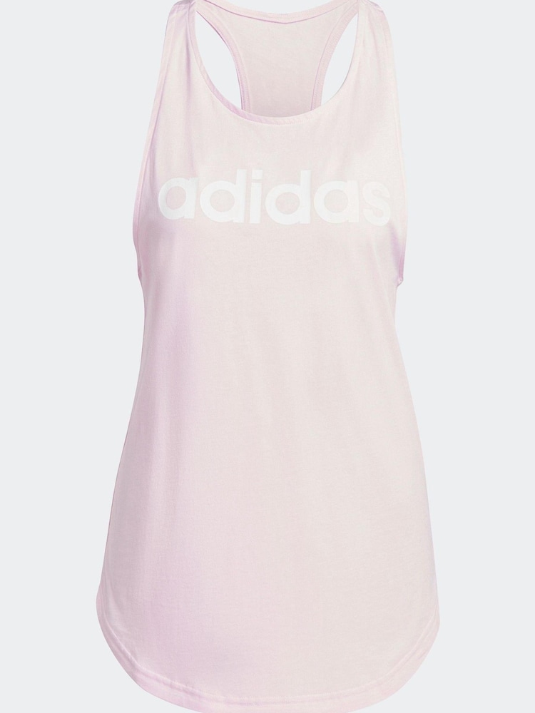 adidas Pink Sportswear Essentials Loose Logo Tank Top - Image 5 of 5