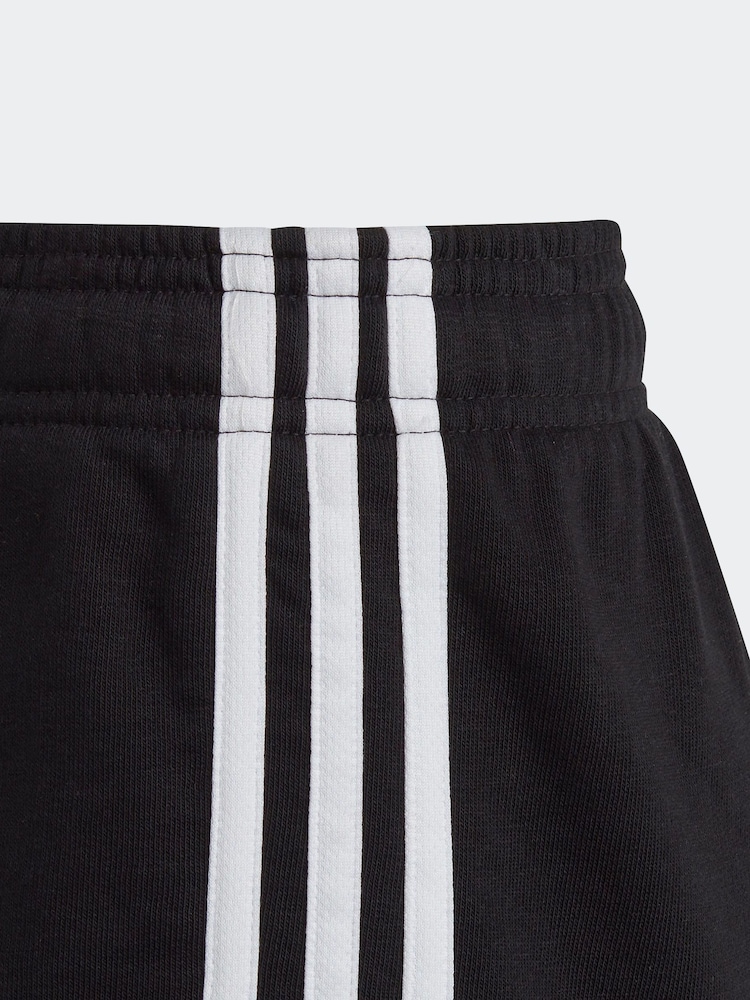 adidas Black Junior Essentials 3-Stripes Shorts - Image 8 of 8 adidas Black Junior Essentials 3-Stripes Shorts - Image 8 of 8
