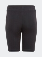 adidas Black Sportswear Essentials 3-Stripes Cotton Biker Shorts - Image 5 of 8