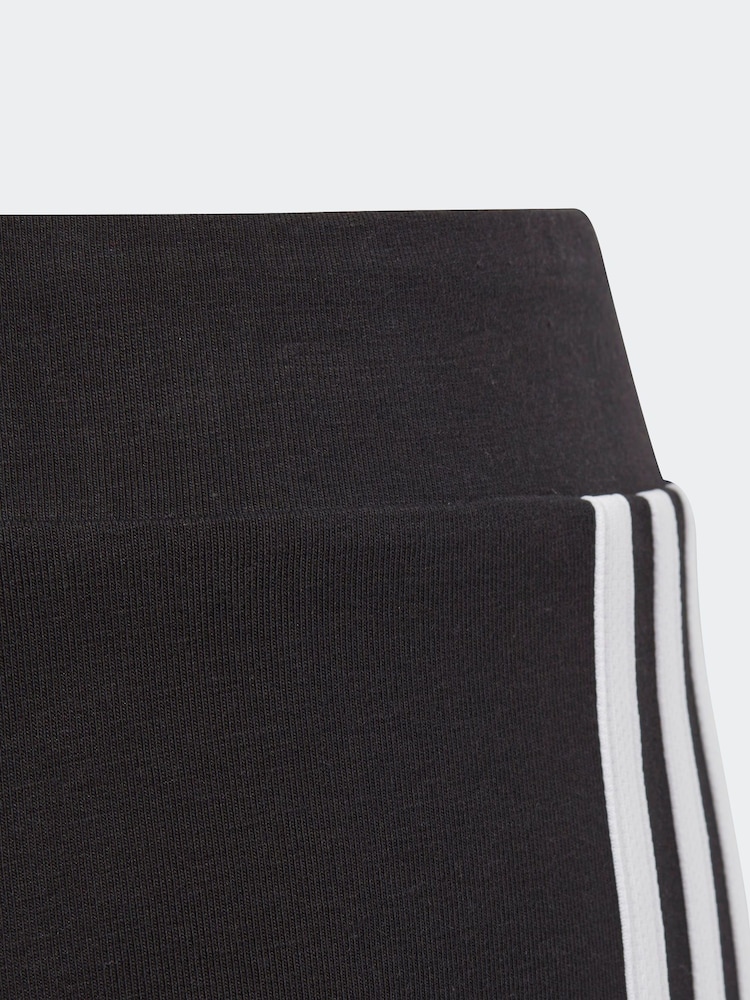 adidas Black Sportswear Essentials 3-Stripes Cotton Biker Shorts - Image 8 of 8