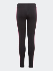 adidas Black Sportswear Essentials 3-Stripes Cotton Leggings - Image 2 of 5