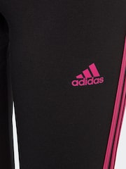 adidas Black Sportswear Essentials 3-Stripes Cotton Leggings - Image 4 of 5