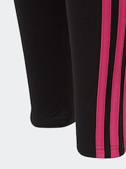 adidas Black Sportswear Essentials 3-Stripes Cotton Leggings - Image 5 of 5