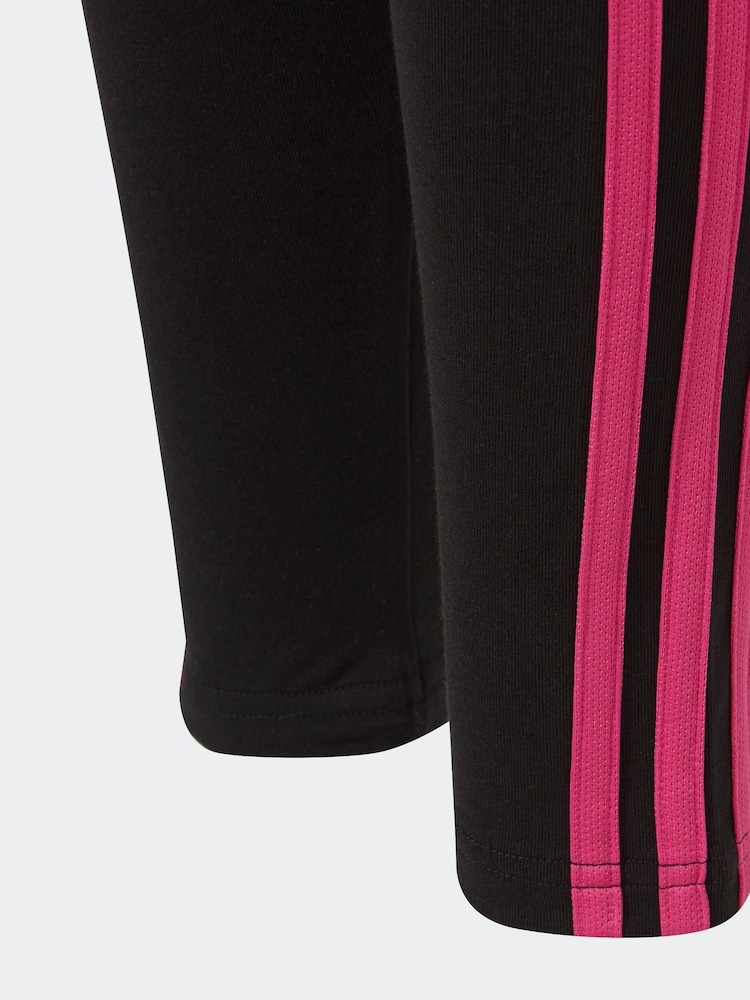 adidas Black Sportswear Essentials 3-Stripes Cotton Leggings - Image 5 of 5