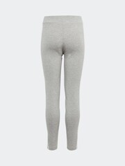 adidas Grey Sportswear Essentials 3-Stripes Cotton Leggings - Image 2 of 5