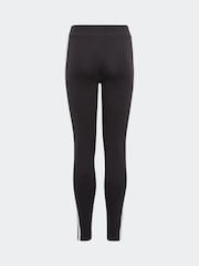 adidas Black/White Sportswear Essentials 3-Stripes Cotton Leggings - Image 7 of 10
