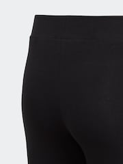 adidas Black Sportswear Essentials Linear Logo Cotton Leggings - Image 8 of 10