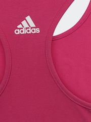 adidas Pink Essentials Linear Logo Cotton Bra Top - Image 5 of 5