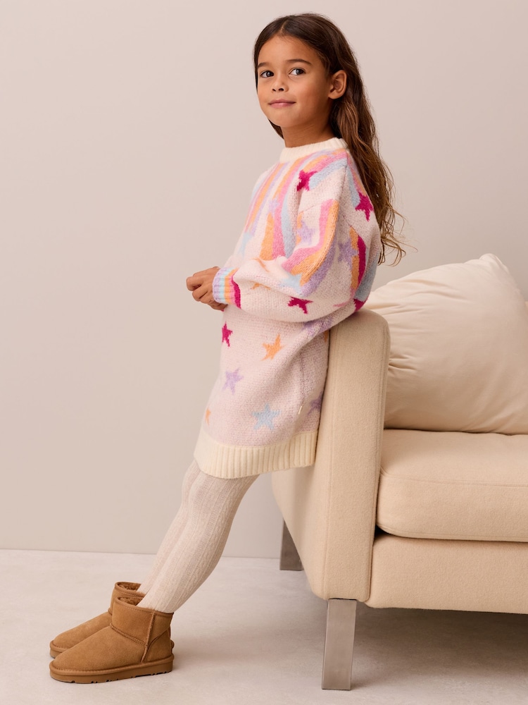Little Bird by Jools Oliver Rainbow Stars Family Christmas Dress - Image 2 of 7