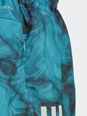 adidas Green Performance Own the Run Allover Print Shorts - Image 5 of 7