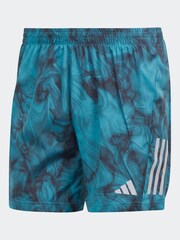 adidas Green Performance Own the Run Allover Print Shorts - Image 7 of 7