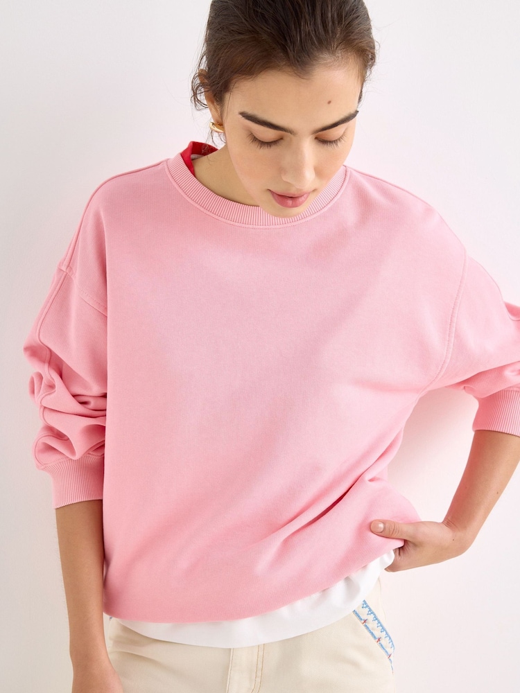 Oliver Bonas Pink Light Pink Sweatshirt - Image 1 of 8