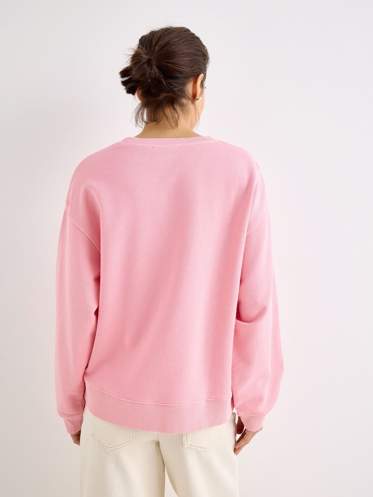 Oliver Bonas Pink Light Pink Sweatshirt - Image 2 of 8