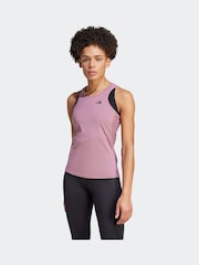 adidas Pink Performance Running Own The Run Vest Top - Image 1 of 9