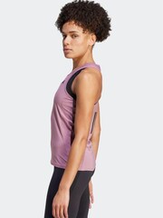 adidas Pink Performance Running Own The Run Vest Top - Image 5 of 9
