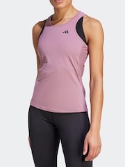 adidas Pink Performance Running Own The Run Vest Top - Image 6 of 9