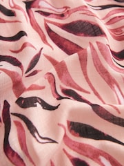 Pink Zebra Print Longline Tie Waist Kimono Cover-Up - Image 6 of 6