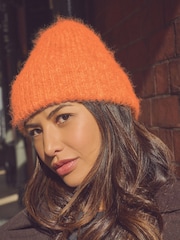 Orange Knitted Beanie Hat - Image 2 of 3