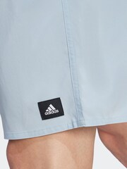 adidas Blue Performance Solid CLX Classic-Length Swim Shorts - Image 4 of 6