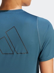 adidas Green Performance Running Short Sleeve T-Shirt - Image 6 of 7