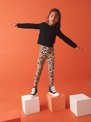Neutral-hell - Leggings mit Animal-Print (3–16 Jahre) - Bild 1 von 7