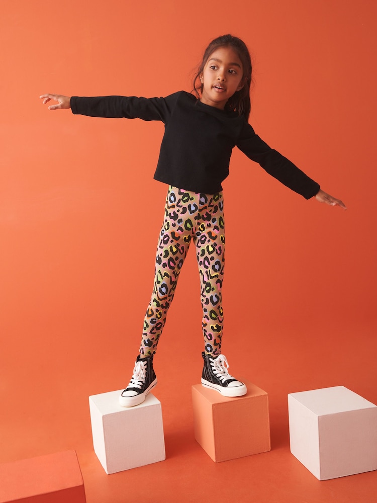 Neutral-hell - Leggings mit Animal-Print (3–16 Jahre) - Bild 1 von 7