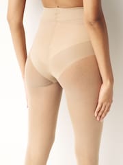 Nude 15 Denier Bum and Tum Bikini Shaping Tights 1 Pack - Image 2 of 2
