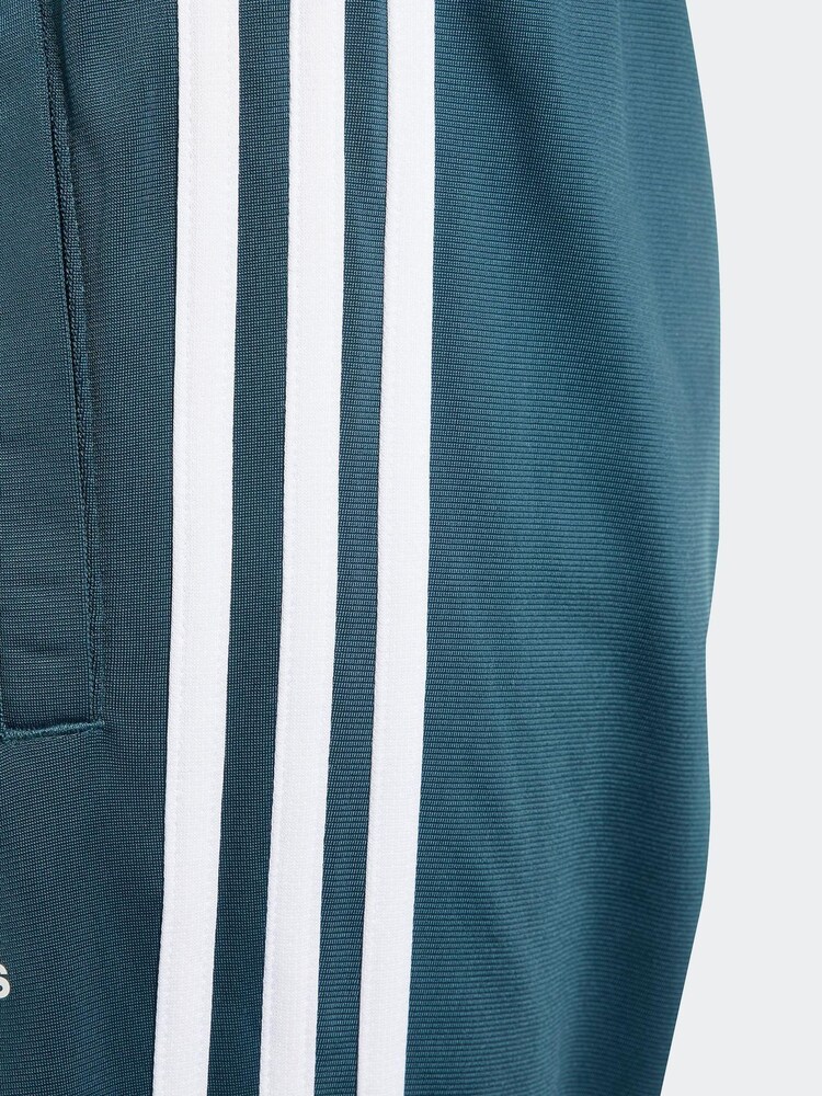 adidas Blue/Green Essentials 3-Stripes Tracksuit - Image 6 of 6