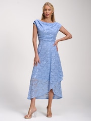 藍色 - Jolie Moi Lace Sequin Embellished Midi Dress - 圖片 4/6