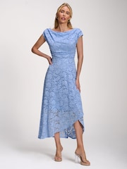 藍色 - Jolie Moi Lace Sequin Embellished Midi Dress - 圖片 5/6