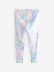Pastel Pink Heart Tie Dye Printed Leggings (3-16yrs) - Image 7 of 8