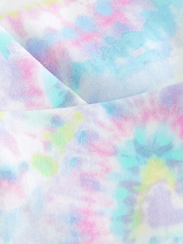 Pastel Pink Heart Tie Dye Printed Leggings (3-16yrs) - Image 8 of 8