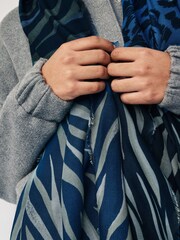 Navy Blue Lightweight Scarf - Image 3 of 5