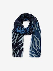 Navy Blue Lightweight Scarf - Image 4 of 5