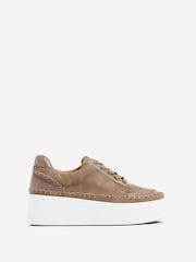 Linzi Brown Harlem Faux Leather Platform Trainers - Image 2 of 5