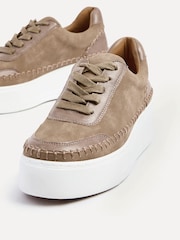 Linzi Brown Harlem Faux Leather Platform Trainers - Image 4 of 5