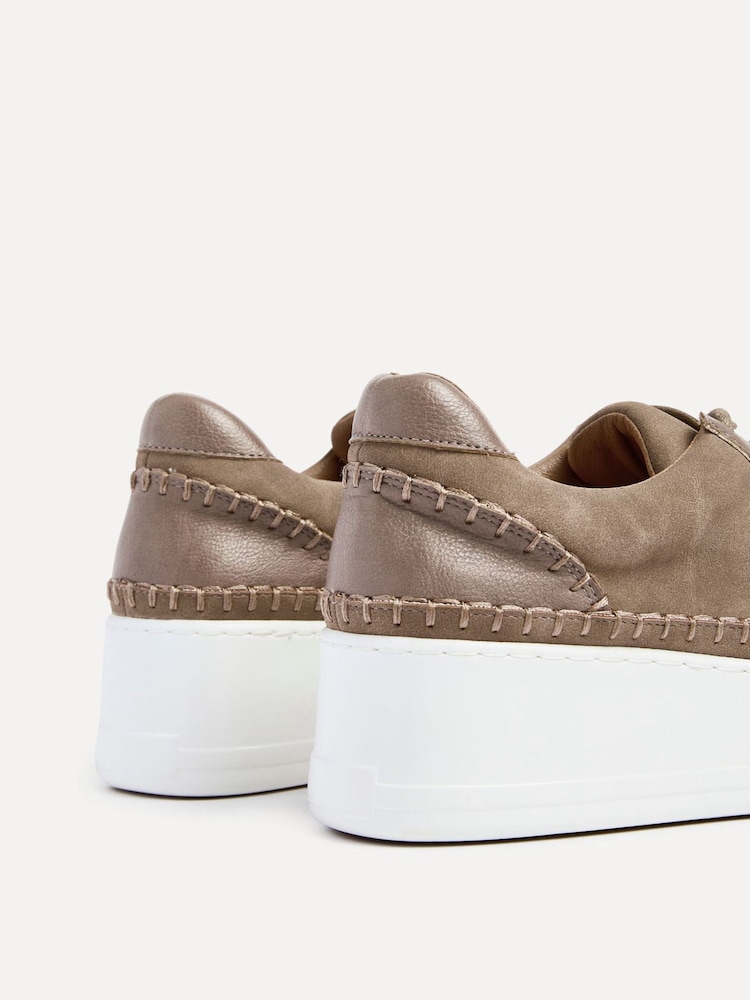Marrón - Zapatillas de deporte con plataforma de cuero sintético Harlem de Linzi - Imagen 5 de 5 Marrón - Zapatillas de deporte con plataforma de cuero sintético Harlem de Linzi - Imagen 5 de 5