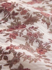 Ecru/Pink Floral Print - Lightweight Revere Collar Long Sleeve Shirt - រូបភាព 7 នៃ 8