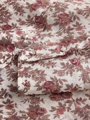 Ecru/Pink Floral Print - Lightweight Revere Collar Long Sleeve Shirt - រូបភាព 8 នៃ 8