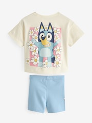 Blue Bluey 100% Cotton Short Sleeve T-Shirt and Cycle Shorts Set (3mths-7yrs) - Image 5 of 6