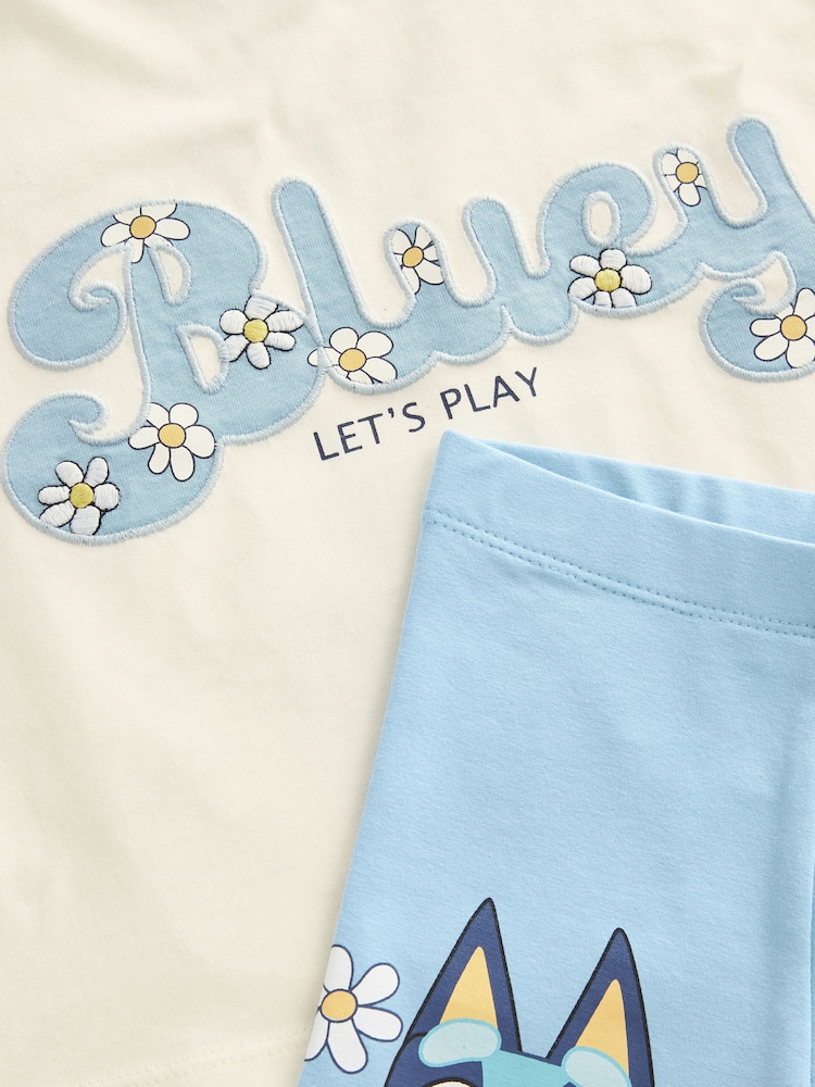 Blue Bluey 100% Cotton Short Sleeve T-Shirt and Cycle Shorts Set (3mths-7yrs) - Image 6 of 6