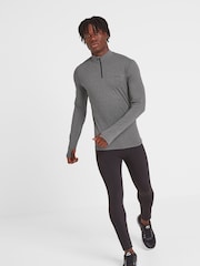 Tog 24 Light Grey Snowdon Thermal Quarter Zip Saga T-Shirt - Image 1 of 4