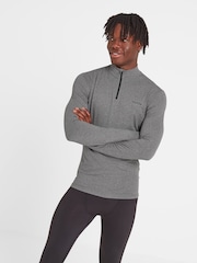 Tog 24 Light Grey Snowdon Thermal Quarter Zip Saga T-Shirt - Image 3 of 4