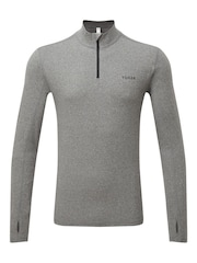 Tog 24 Light Grey Snowdon Thermal Quarter Zip Saga T-Shirt - Image 4 of 4
