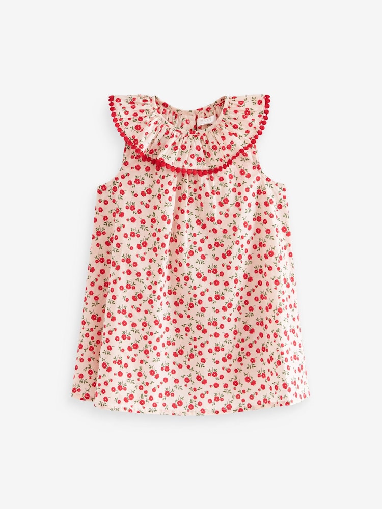 Cream/Red Ditsy Printed Dress And Cardigan Set (3mths-8yrs) - Image 7 of 7 Cream/Red Ditsy Printed Dress And Cardigan Set (3mths-8yrs) - Image 7 of 7