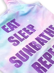 Character Purple Eat Sleep Eat Sleep Sunbathe Repeat Swimsuit - Image 3 of 3