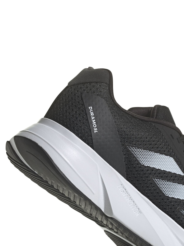 adidas Black/White Duramo SL Trainers - Image 9 of 9