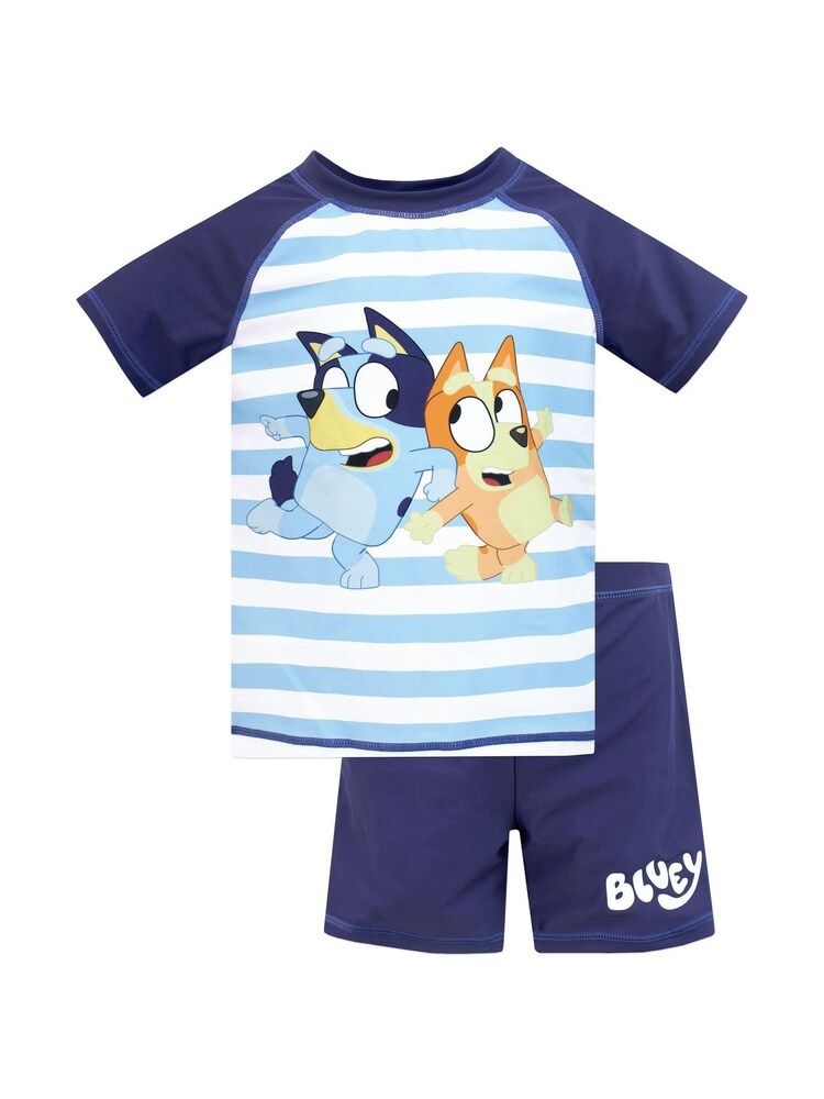 Character Blue Bluey Blue Stripe Swimsuit - Image 1 of 5