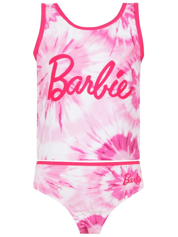 Character Pink Barbie Tankini Pink Tie Dye Set - Image 1 of 9 Character Pink Barbie Tankini Pink Tie Dye Set - Image 1 of 9